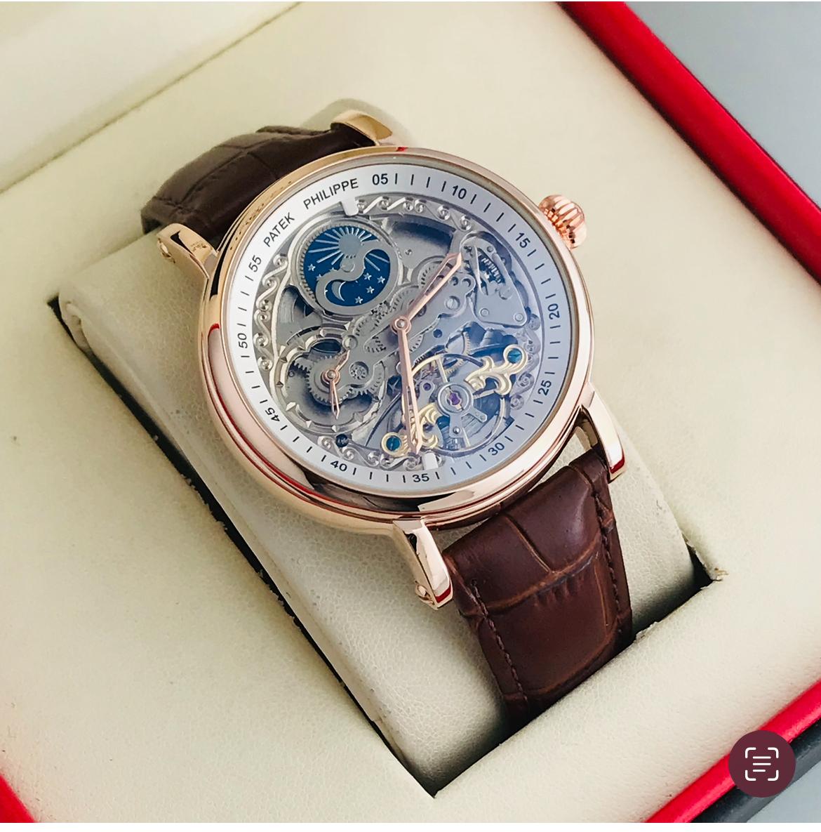 Patek Philippe Day-Night Chronograpy Automatic Leather belt (Rosegold)