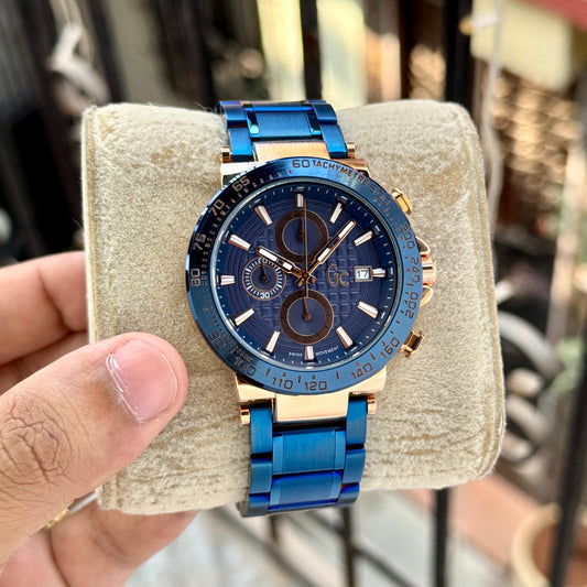 Gc Blue Chronograph Watch