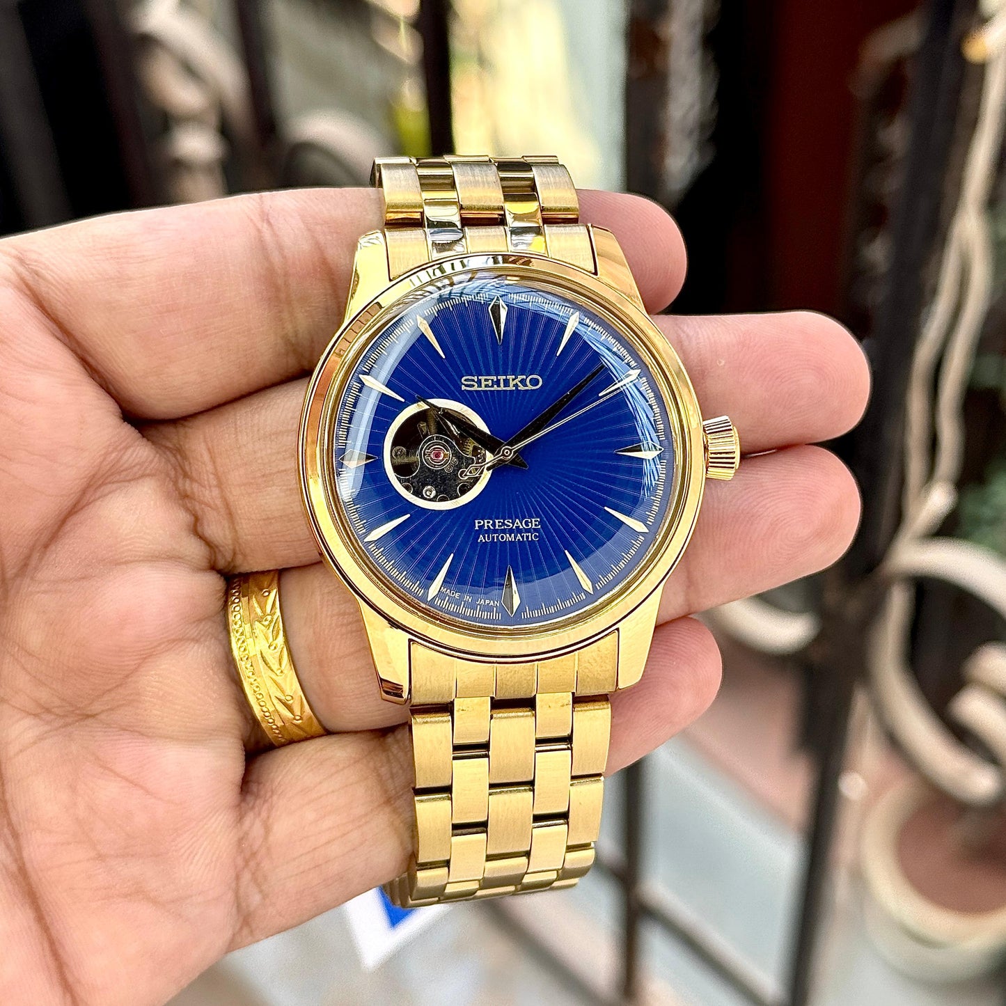 Seiko Presage Automatic Gold Black