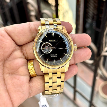 Seiko Presage Automatic Gold Black